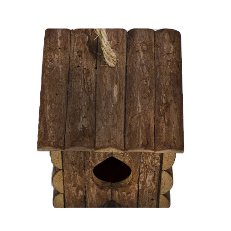 

Upright Outdoor Pet Small Stand Cheap Unpainted Wooden Wild Bird House Houses