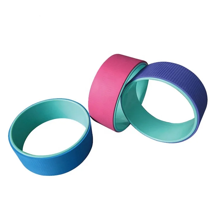 

RIAO TPE Yoga Wheel Gym Exercise Yoga Wheel, Pink, blue, puerple, or customized