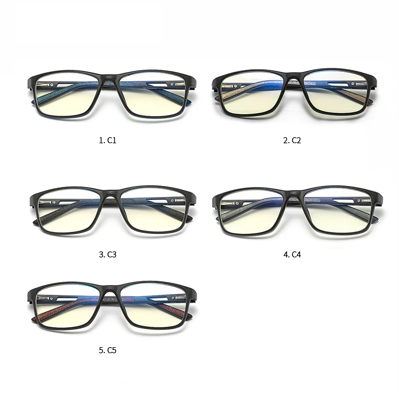 

Newest High Quality TR90 Optical Men Women Unisex Custom Logo Blue Light Blocking Fashion Gaming Glasses, Custom colors