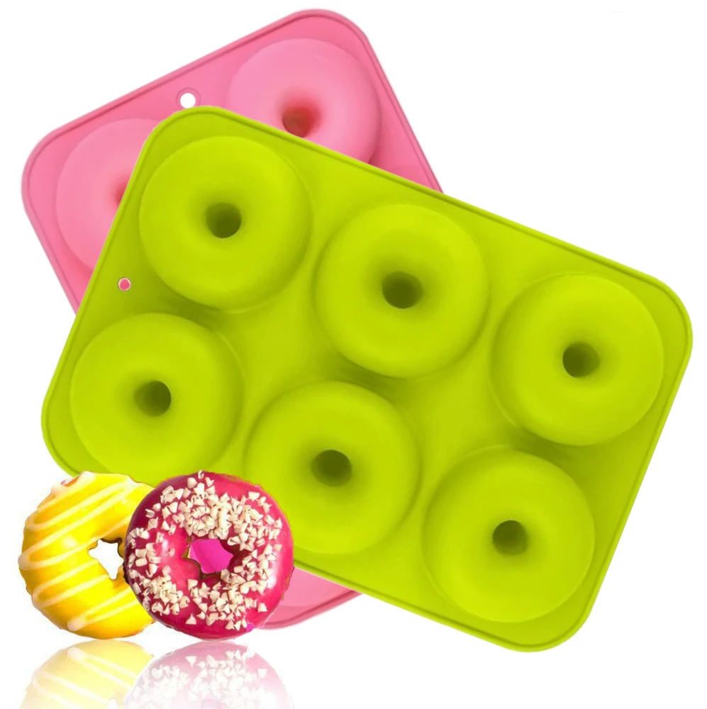 

Amazon Top Seller New Trending Popular Products Kitchen Silicone Donut Shaped Cake Baking Molds chocolate DIY Donut Mould, As pictures shower