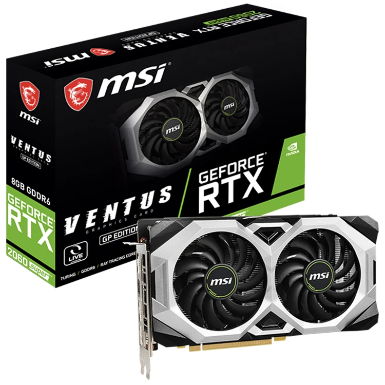 

MSI NVIDIA GeForce RTX 2060 SUPER 8G with GDDR6X 256-bit Memory Support Ray Tracing NVIDIA G-SYNC DHR Gaming Graphics Card