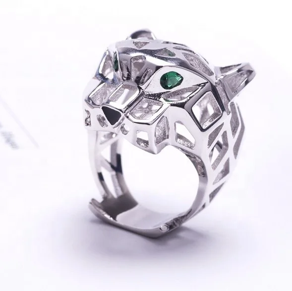 

Classic Hollow Out Panther Brass or Silver ring