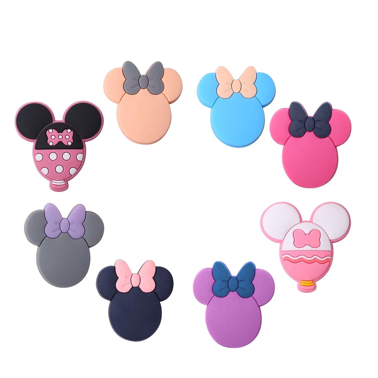 

mickey balloon soft pvc rubber adult shoe charms custom croc pvc shoes charms decoration for wholesale Via Fedex, As picture