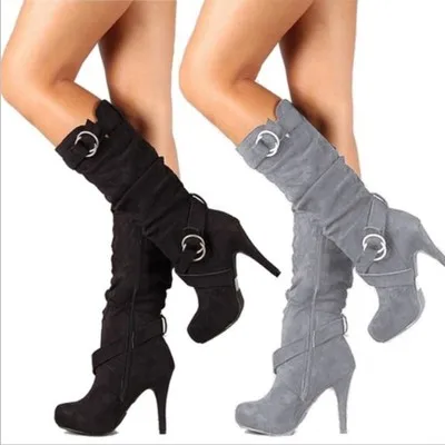 

Autumn and winter new style foreign trade belt buckle long-tube female boots new product sale