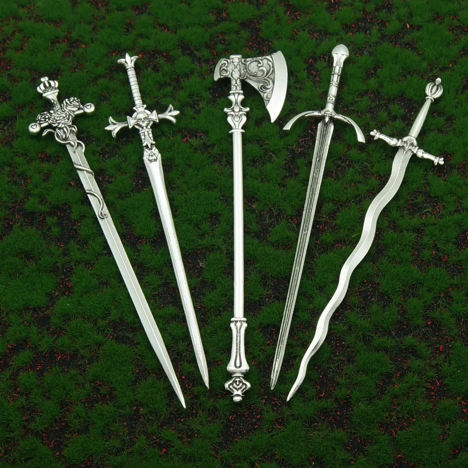 Vintage Cross Skeleton Sword Hair Stick Woman Hairpin Gift