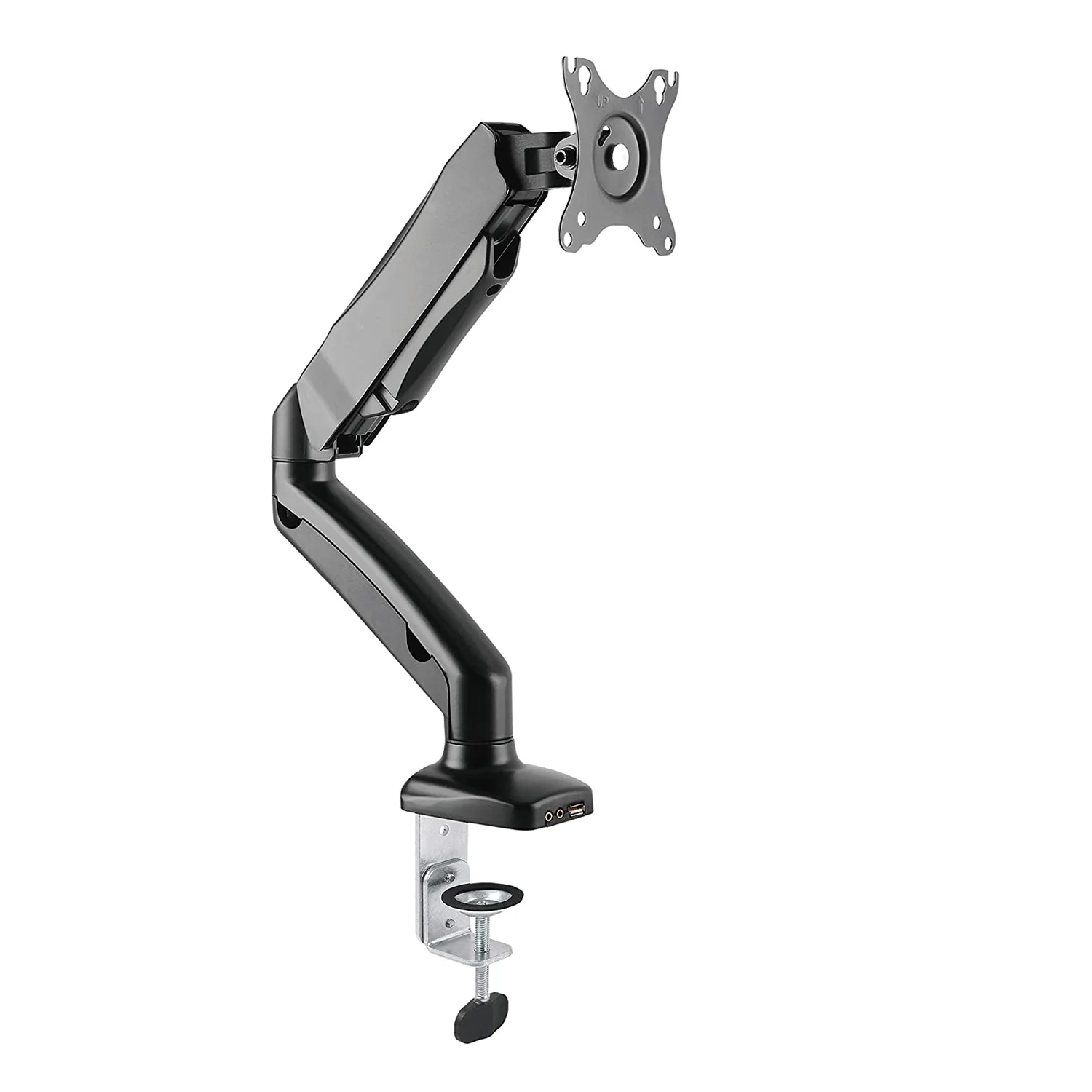 

Single Monitor Desk Mount - Adjustable Gas Spring Monitor Arm Fit for 13''-30'' VESA Mount with C Clamp, Black