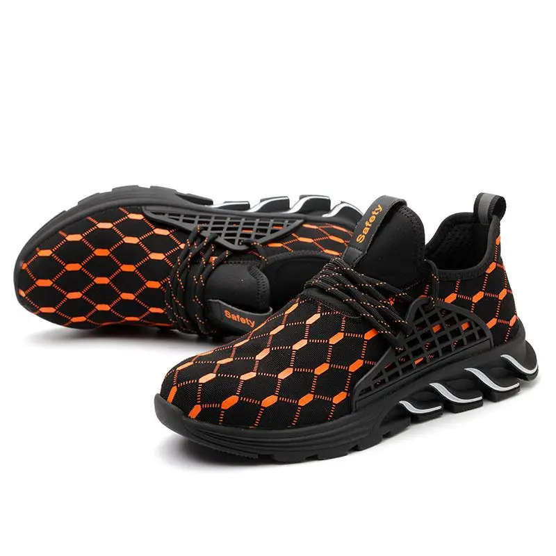 

Fashion brand anti puncture portable Industrial sports safety shoes boots work for men women steal toe Breathable lightweight