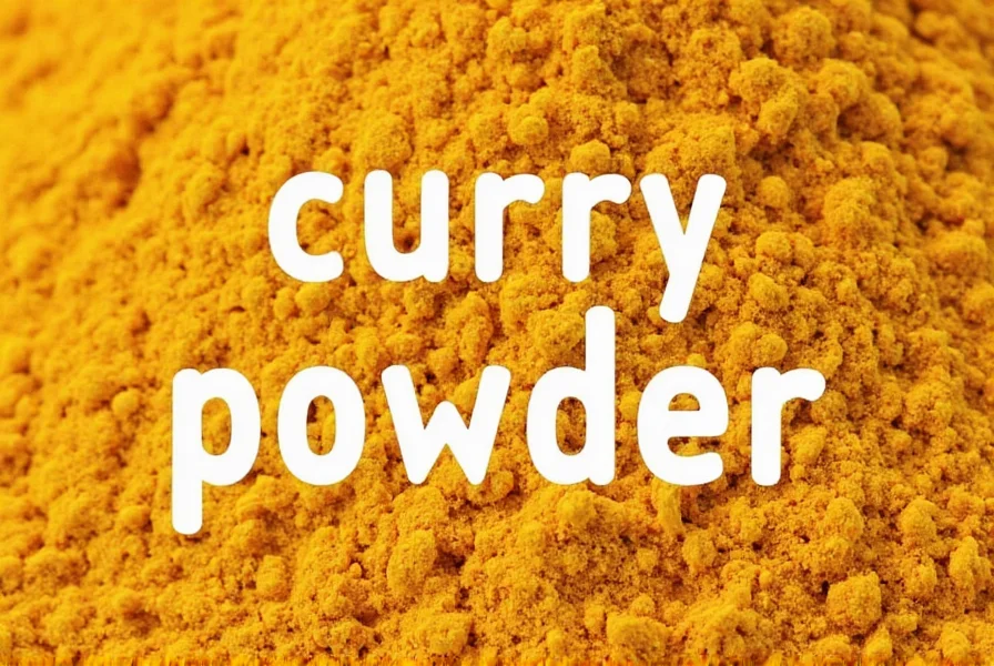 Cooking with curry powder in a kitchen