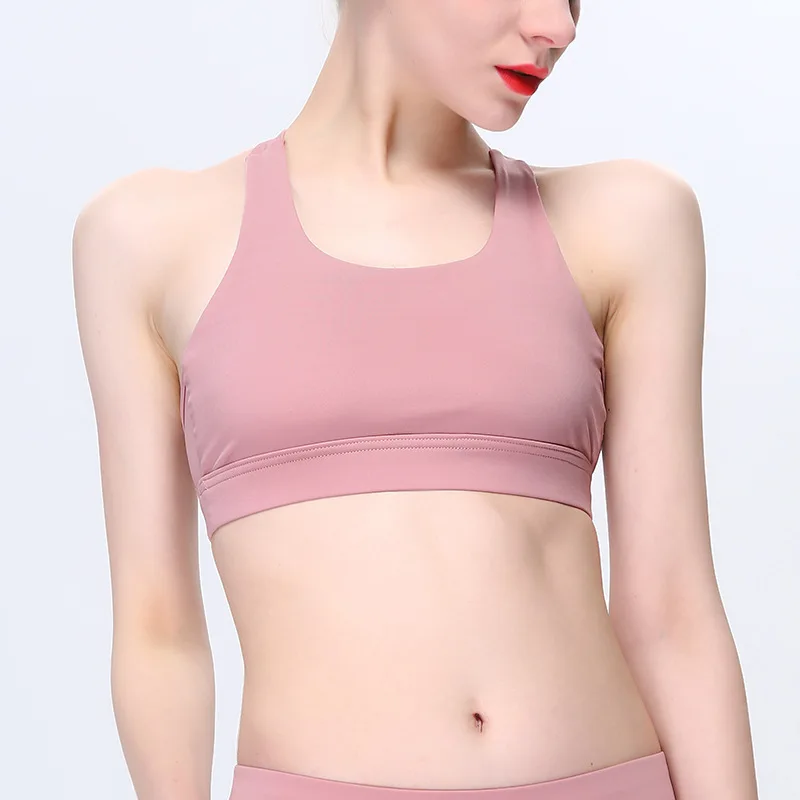 

Sports Bra Gym Activewear Strappy Fitness Good Quality Sport Bra Mesh O-Neck Halter Neck Sports Bra