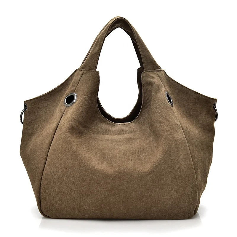 

Women's Canvas Vintage Shoulder Bag Hobo Daily Purse Large Tote Top Handle Shopper Handbag