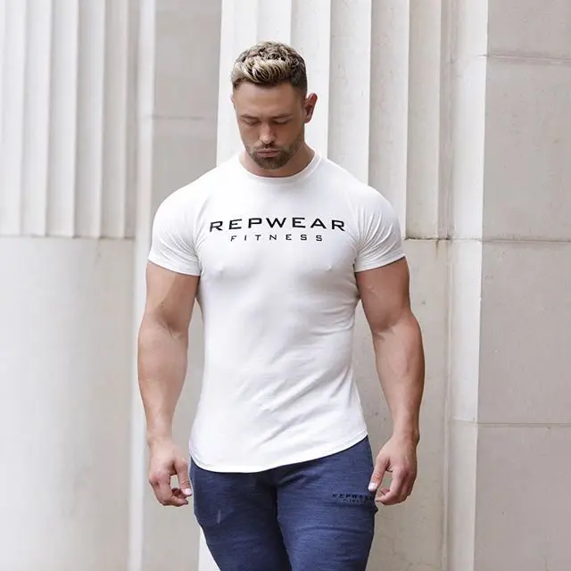 

Top Quality Breathable Dry Fit Male Tee Shirt Short Sleeve Fitness Men Sportswear Apparel Mens, 3 color
