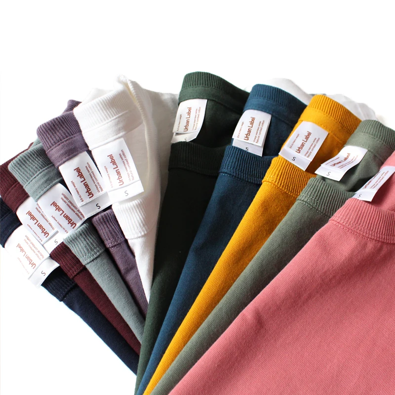 

YLS Wholesale 300 Gsm T Shirts Blank Heavyweight Tshirt Short Sleeve Custom Print Logo 100% Cotton Casual T Shirt