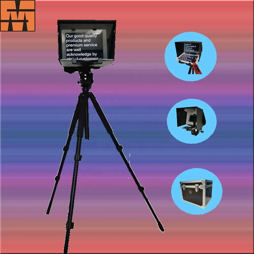 

Portable presidential teleprompter for ipad and mobile phone, Red &black