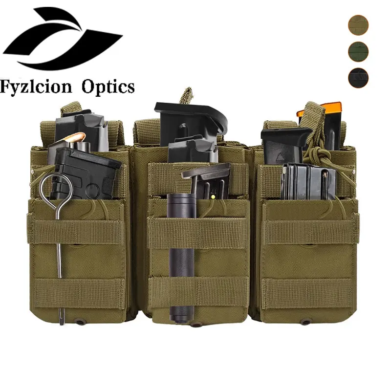 

Tactical Molle Magazine Pouch Double-Layer Triple Mag Bag Universal Cartridge Pouch Hunting Paintball Equipment Accessories