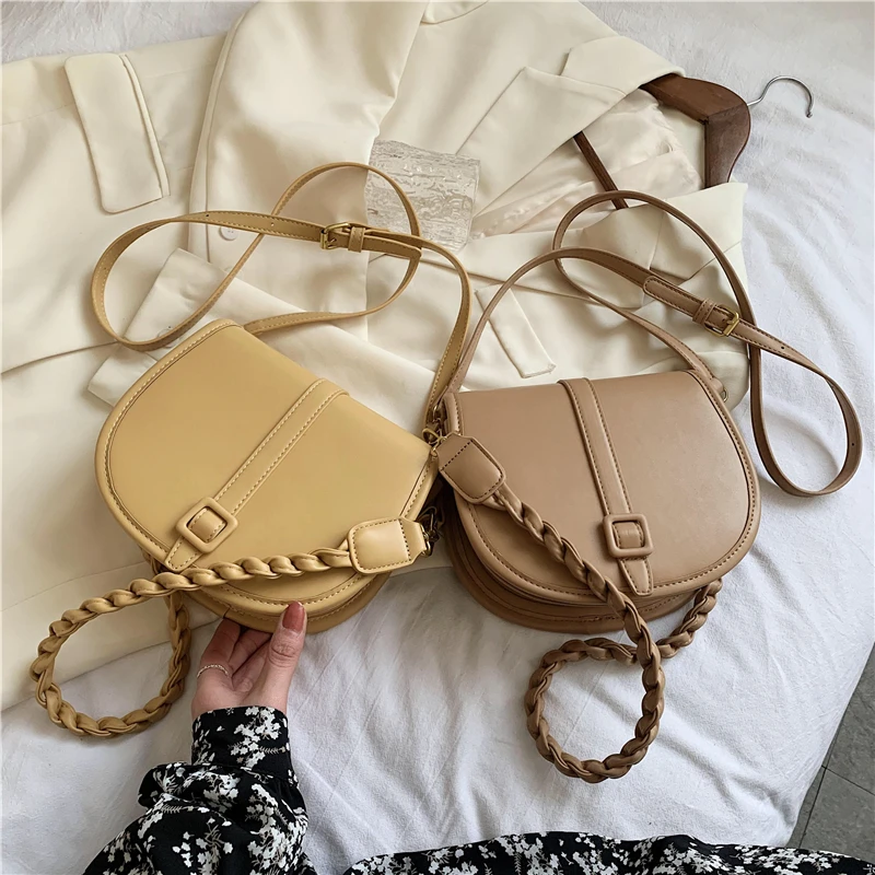 

Latest Fashion Ladies Elegant Saddle bags Crossbody 2021 Designer Handbags Famous Brands Purse and Handbags for Women, 5colors