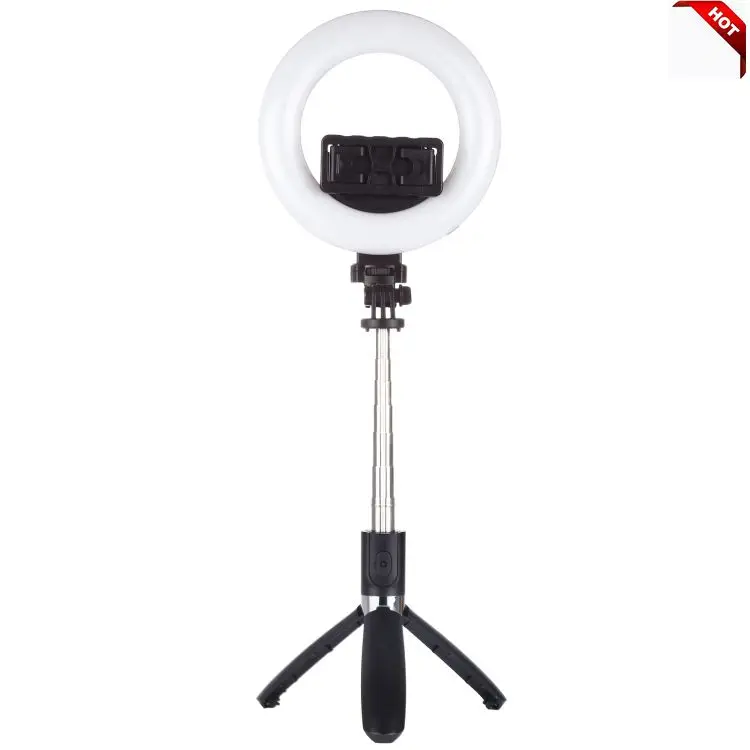 

New ideas 2021 PULUZ 5.0 inch 12.7cm circular RGB Ring LED Live Broadcast Vlogging Selfie Light + BT Selfie Stick Tripod Mount