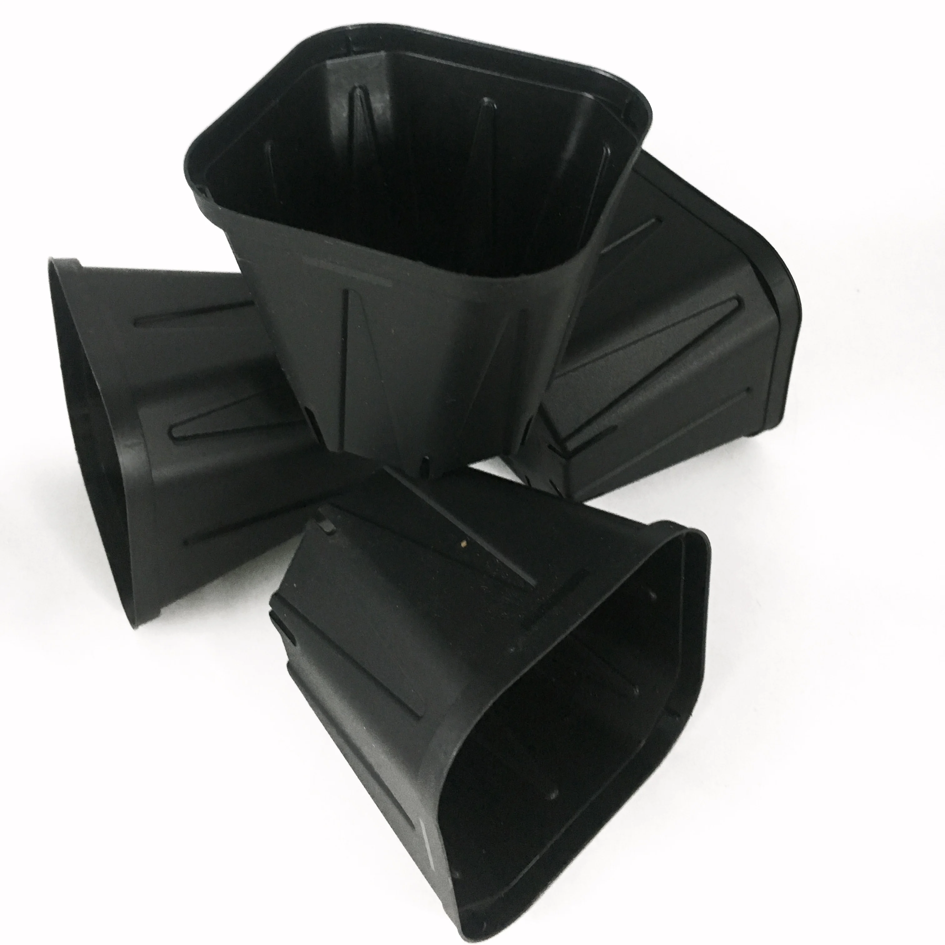 

injection hard black square pot, Black or as you request