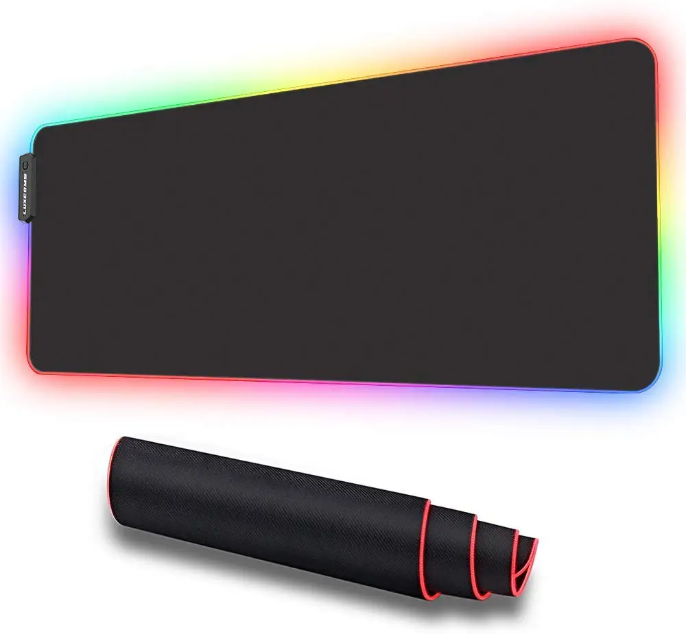 

Factory price rgb mouse pad usb gaming rubber USB connect RGB lighting mouse pad, Customer designs