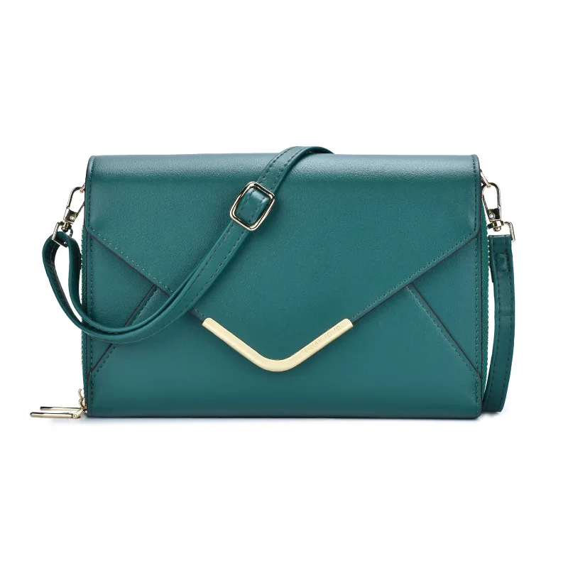 

The new High capacity women hand bags envelope bag Solid color double zipper single shoulder bag ladies purse