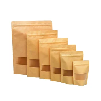 resealable kraft paper bags with window