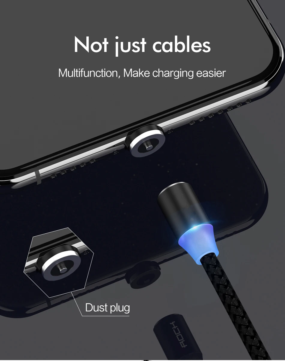 New 3plug 3 in 1 Magnetic Fast Charging Micro Usb Cable Type C Usb C Phone Data Cable charger for Samsung & Android & IOS - ANKUX.COM