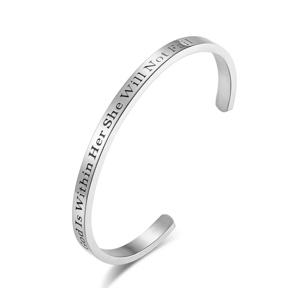 

new product ideas 2021 Qings stainless steel custom bangle bracelet for women
