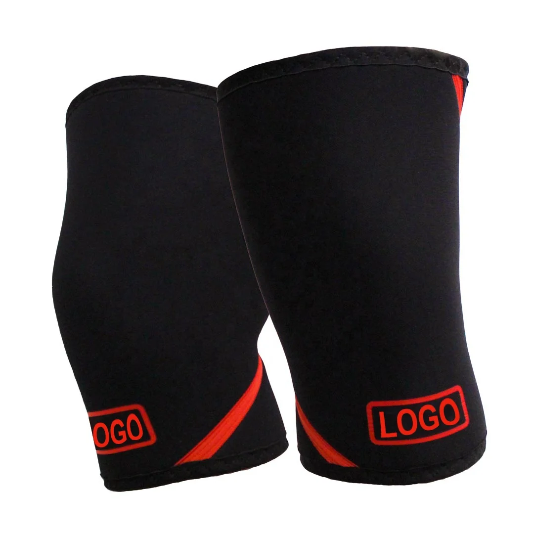 

Customized Gym Fitness Training Sports Knee Pads Weightlifting Squats Compression 7mm Neoprene Knee Sleeves, Black