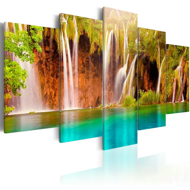 

Beautiful Scenery Painting Modern Oil Abstract Framed Decor Landscape Beach Decoration Living Room Wall Art
