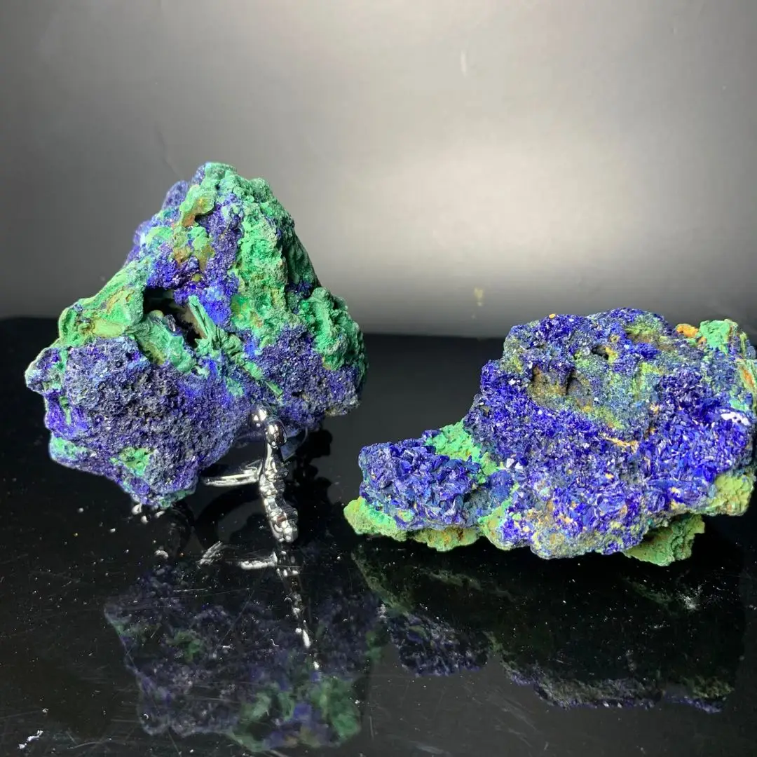 New products natural blue azurite cluster specimen fengshui healing folk crafts stone for home decoration