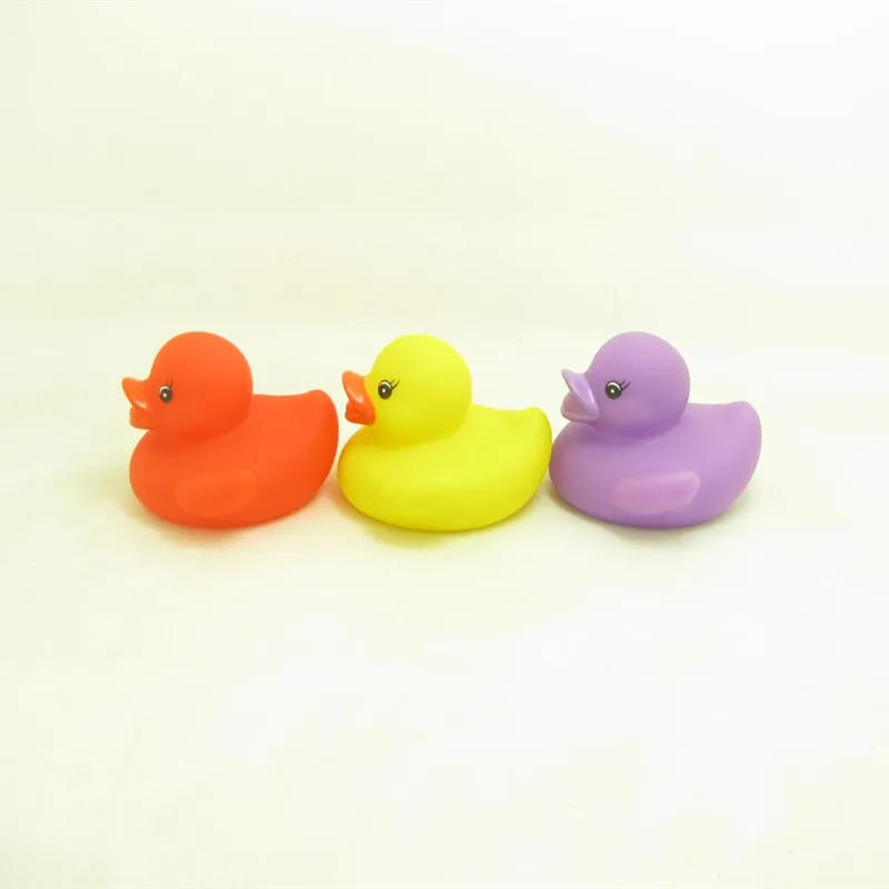 Mini Yellow Duck Toys Kids Bathroom PVC Squeaky Rubber Ducks