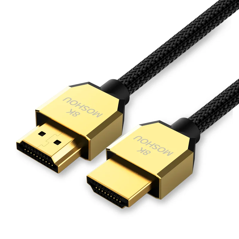 

MOSHOU Ultra Thin 8K HDMI 2.1 Cable eARC Dolby Vision Atmos / 3D UHD HDR 8K-60Hz 4K-120Hz 4320p 48Gbps HDMI Cable for PS5 NS