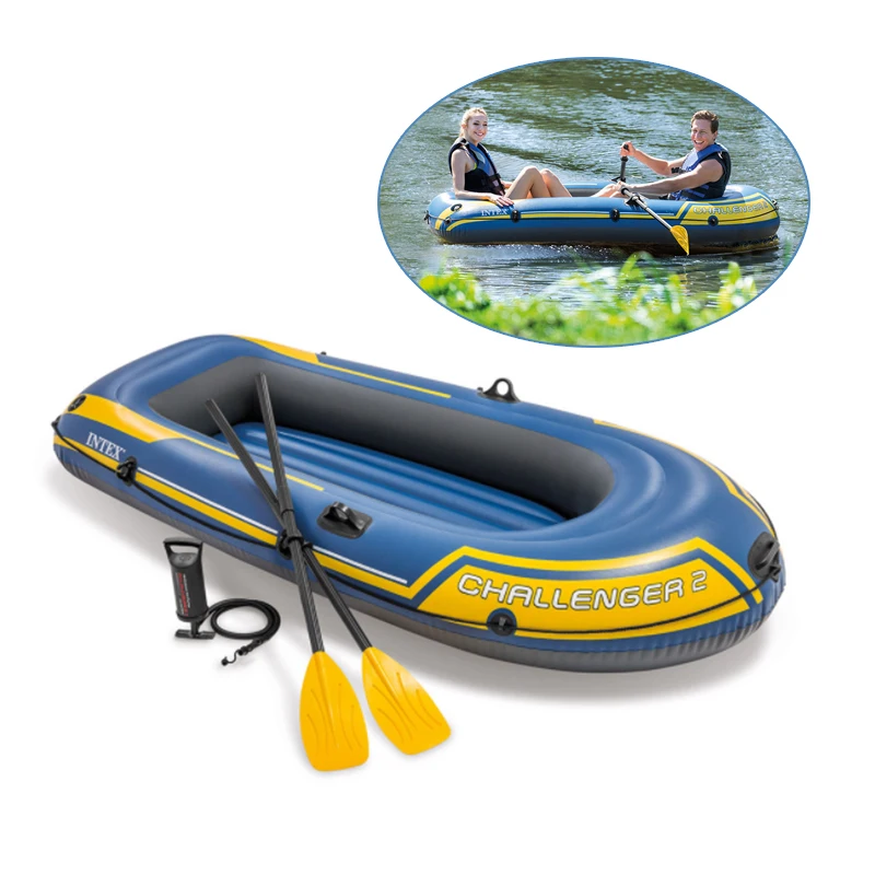 

INTEX 68367 hot selling foldable plastic cheap inflatable boat recreational kayak fishing canoe