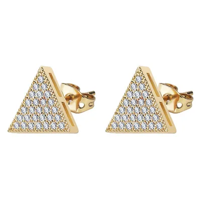 

Korean Fashion Creative INS Small Fresh Triangle Zircon Stud Earrings Diamond Ball Earrings