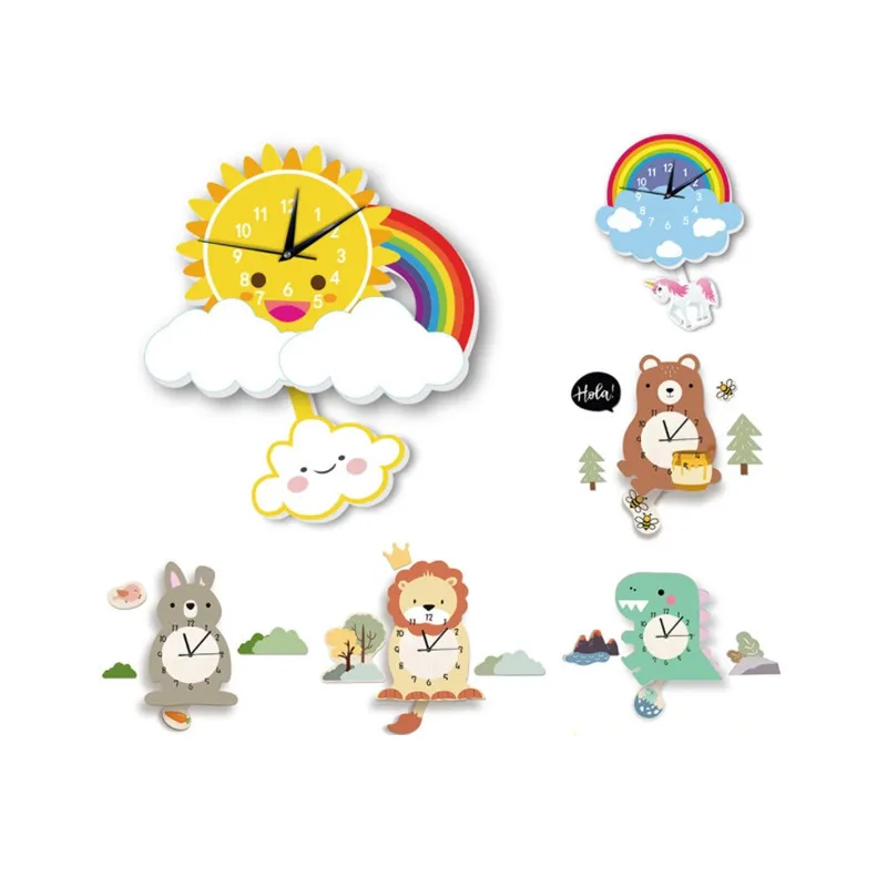 

Kids Room Creative Cartoon Style Swing Decorative Wall Clocks ZGJ-0048