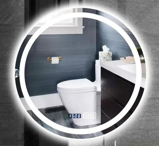 

mirror factory bathroom led mirror light wall mounted round shaped mirror with led light