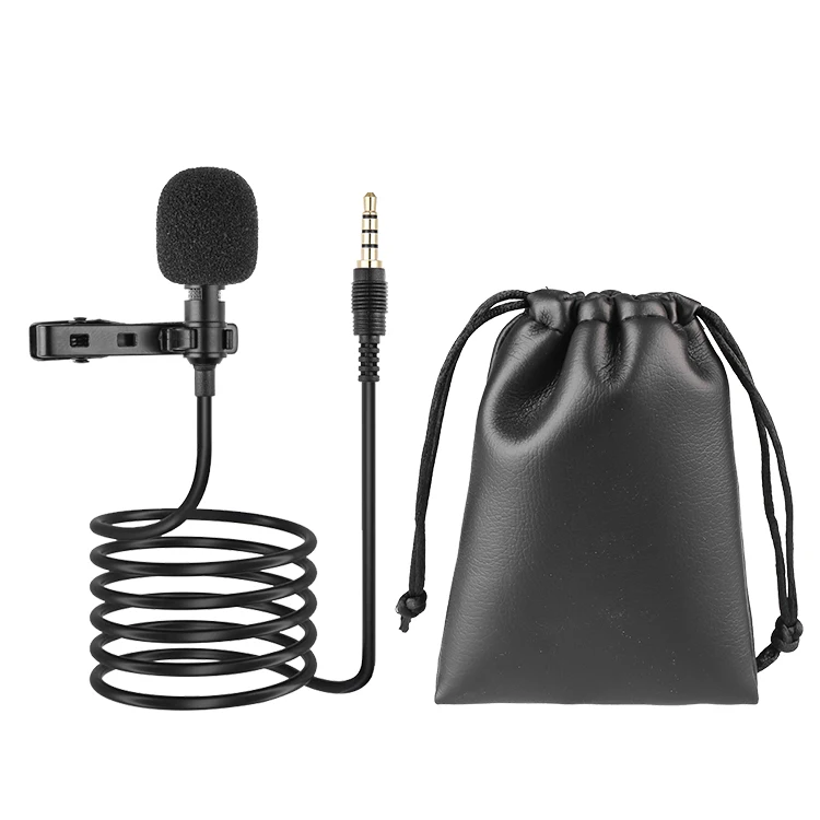 

Popular Mini Portable 3.5mm/35mm Wind Muffs Lapel Wired Clip Microphone for Mobile Phone, Black
