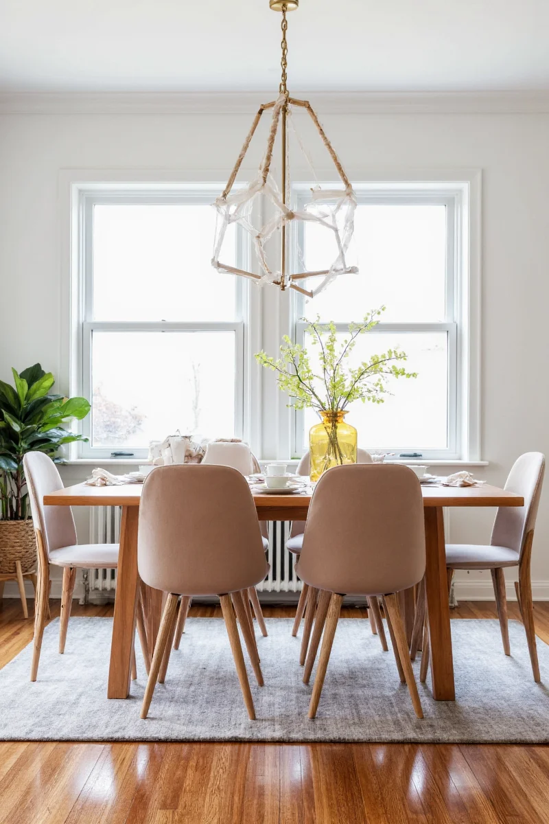 Dining chairs with removable washable covers
