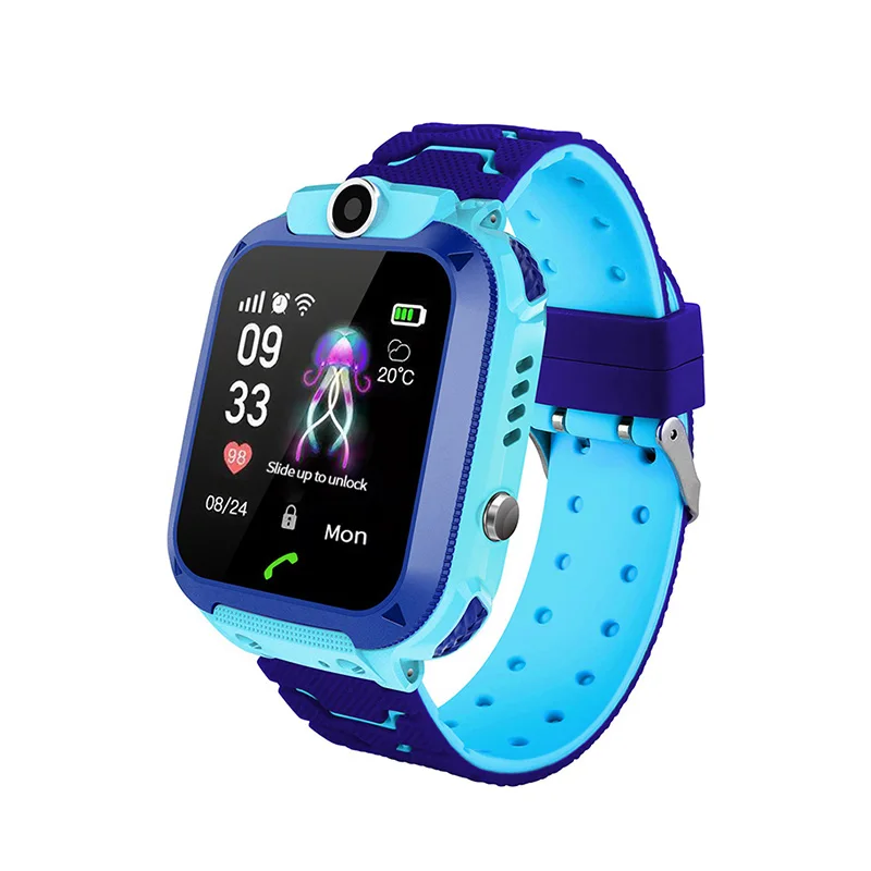 2019 Amazon Hot Sale GPS Smart Children's Watch Phone for Kids Tracking and SOS Call