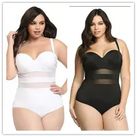 

Plus Size Bathing Suit Mature Women Sexy Mesh Monokini One Piece Swimsuits JSN-T588