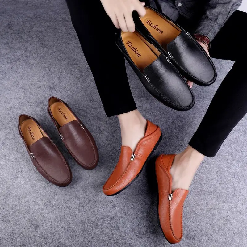 

Men Loafers Genuine Leather Moccasins Mens Loafers Casual Driving Giay Loafers