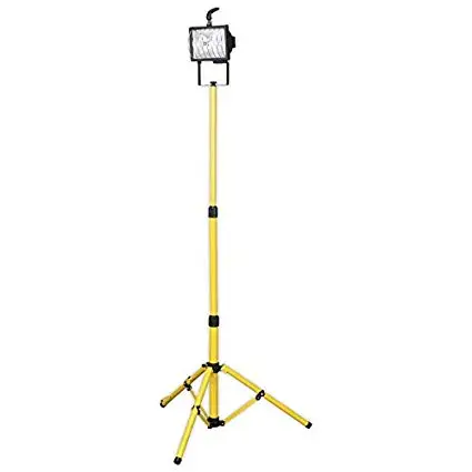 Portable Outdoor Telescopic floodlight Single Head 400W Halogen Work Site Flood light Tripod Stand