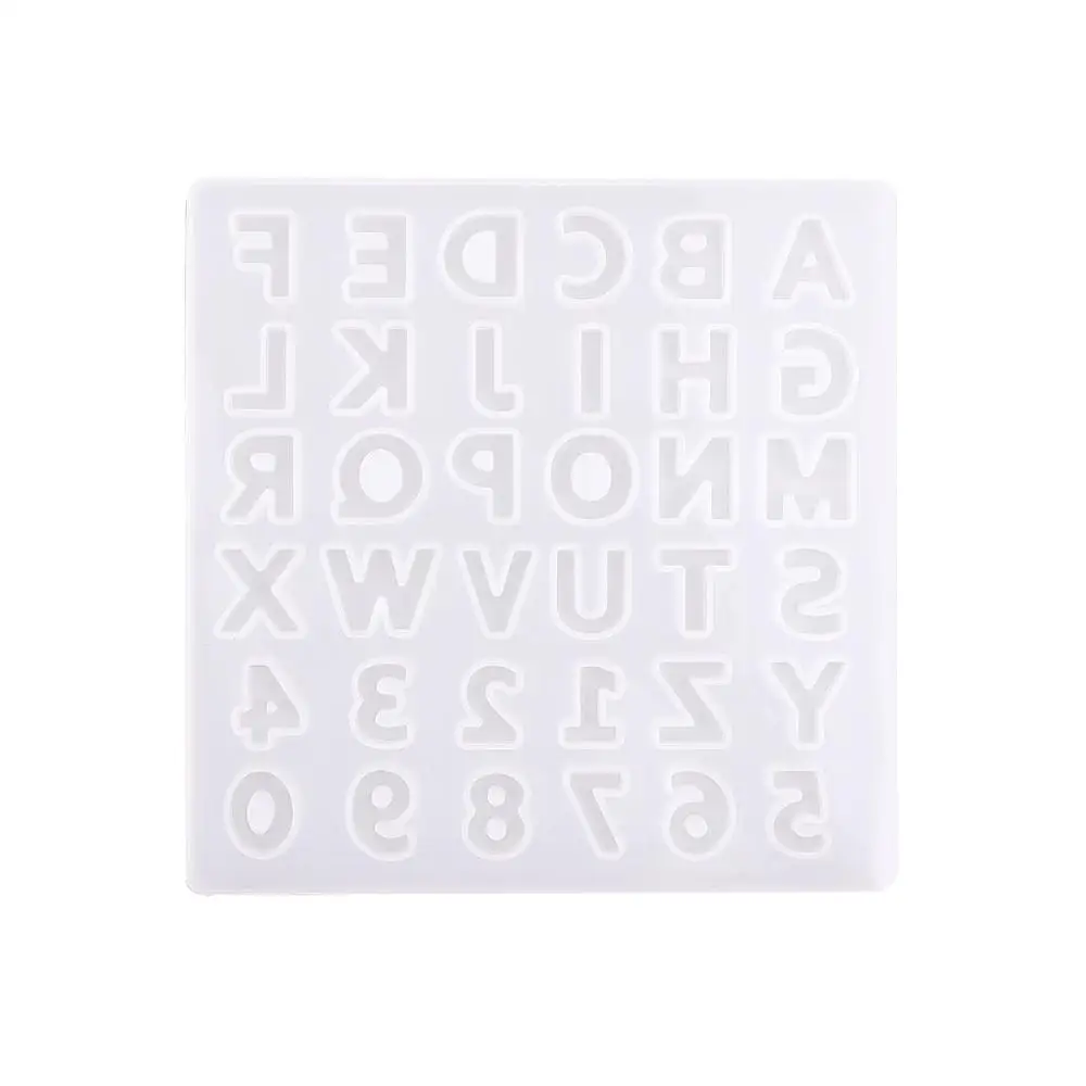 

A-Z 26 Letters Numbers Shape Resin Coaster Tray Silicone Mold Casting Mold DIY Epoxy UV Resin Molds Jewelry Findings Tools