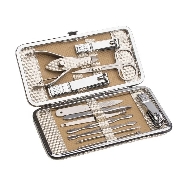 

Luxurious Deluxe Flash Gold Case 12 piece Nail Clipper Set Manicure Pedicure Stainless Steel Manicure Grooming Nail Tool Kit, According to options