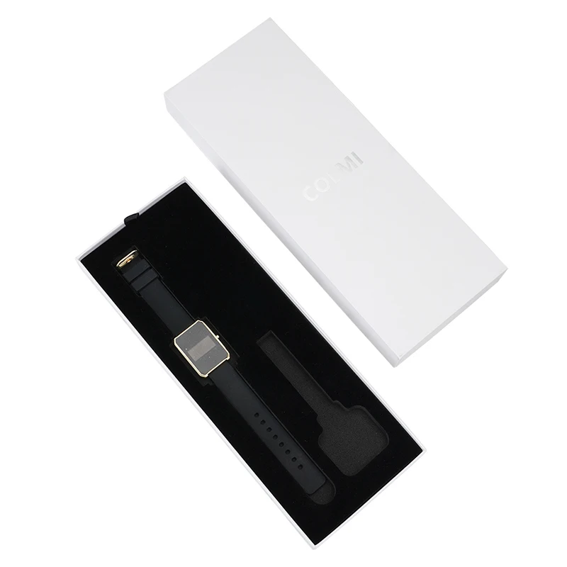 

Luxury New Leather Strap Watch Box with Lid White Cardboard Drawer Slide Long Flat Watch Box with EVA Sponge Insert, Customized