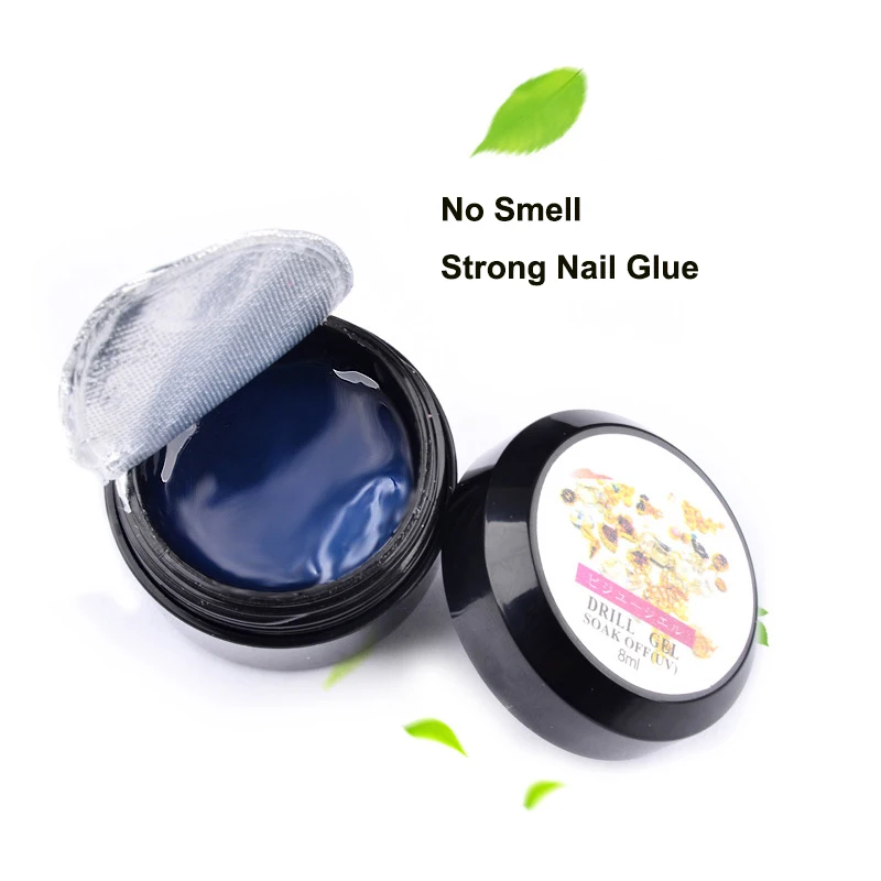 

8ml Professional Super Sticky UV Gel Nail Polish Glue Crystal Adhesives Nail Stuck Drill Gel
