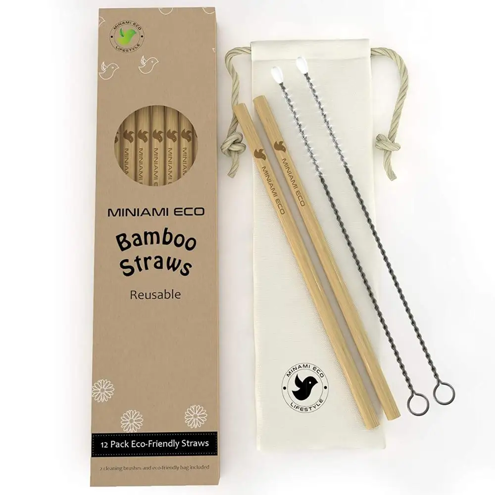 

Eco Disposable Reusable Biodegradable Bamboo Drinking Straws