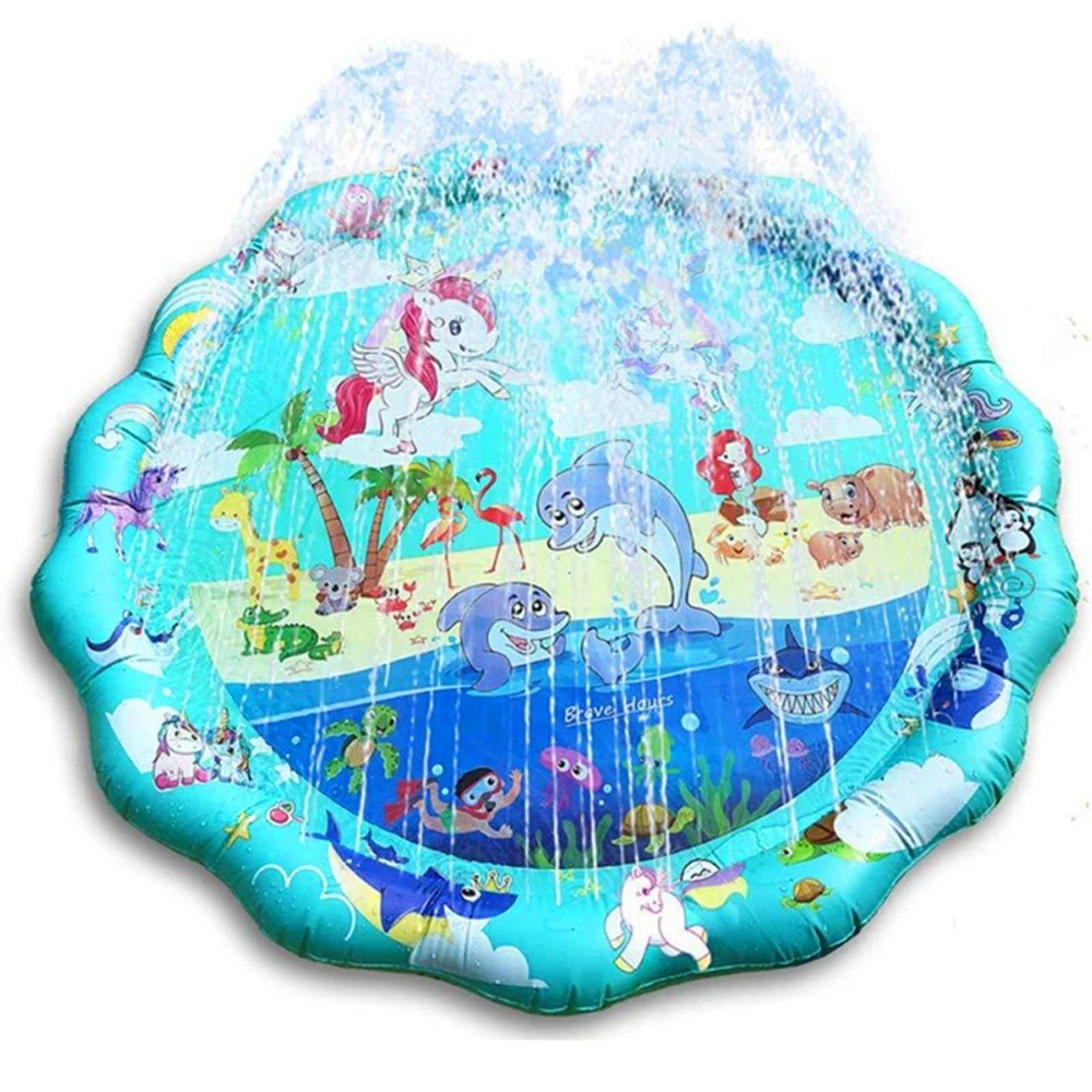 

Inflatable Air Sprinkle Mat Water Spray Pad for Kids Toy, As picture