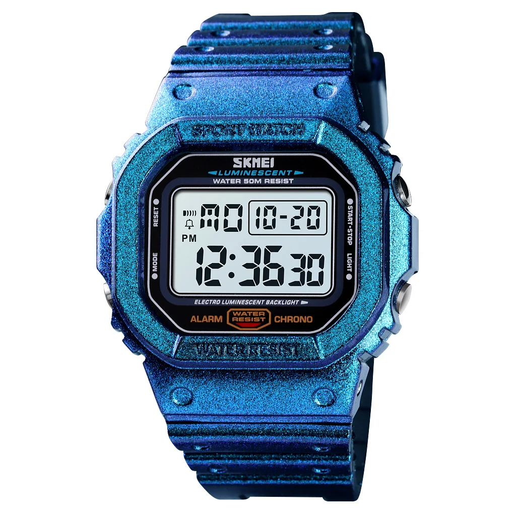 

SKMEI 1554 Top good quality Fashion Water Resistant Watches outdoor Popular Male Sport Watch man digital watch, Black,gradient blue,gradient purple