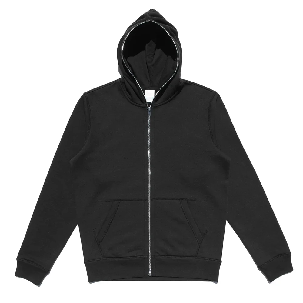 

New high-quality cotton 350g velvet thick loose retro shark head full zipper hoodie tied ankle sports sweatpants suit