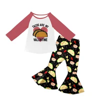 

yawoo kids clothes wholesale china valentine tacos girls outfit for children clothes ruffle sets children winter clothes sets